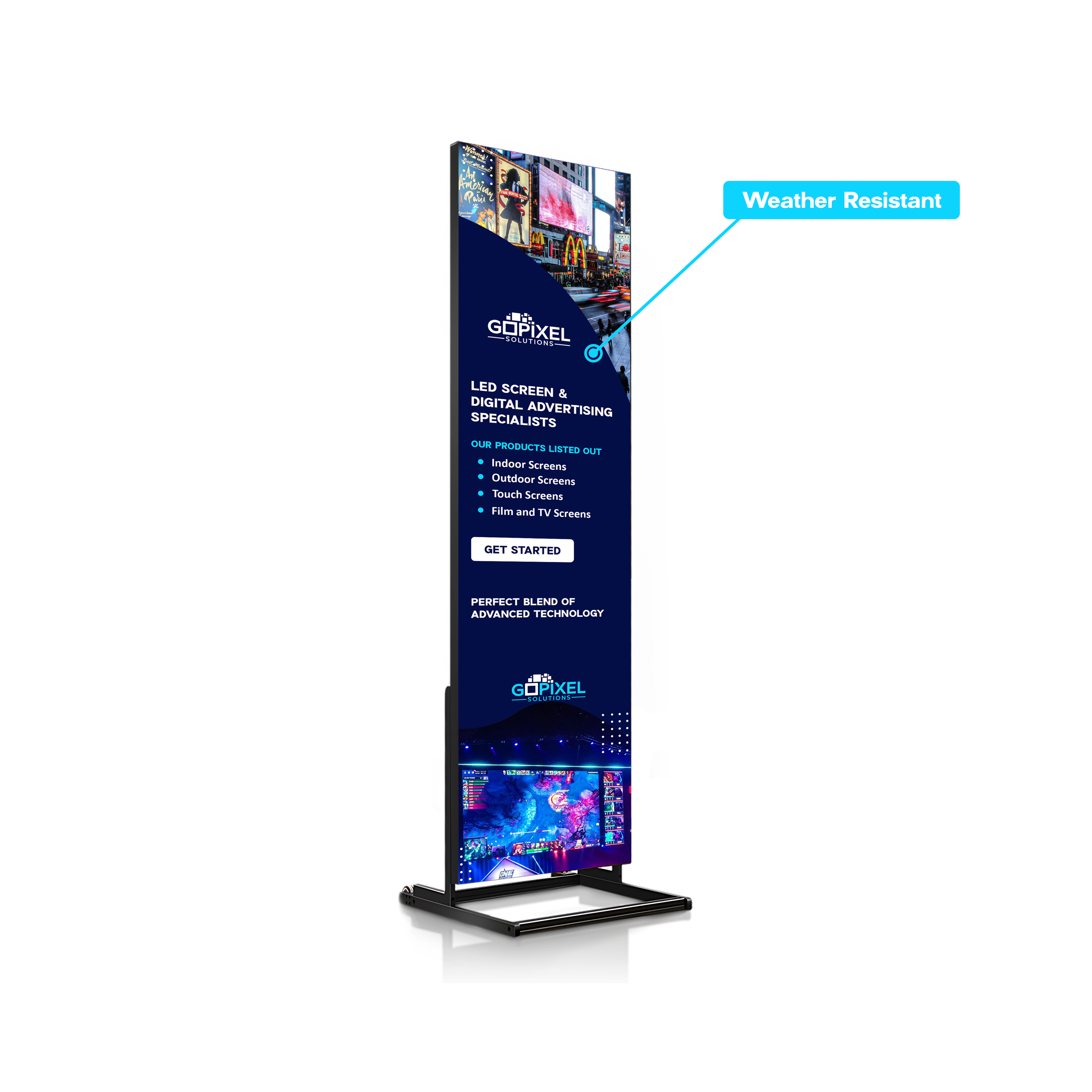 Outdoor LED Advertising Poster 6ft x 2ft | GoPixel Solutions