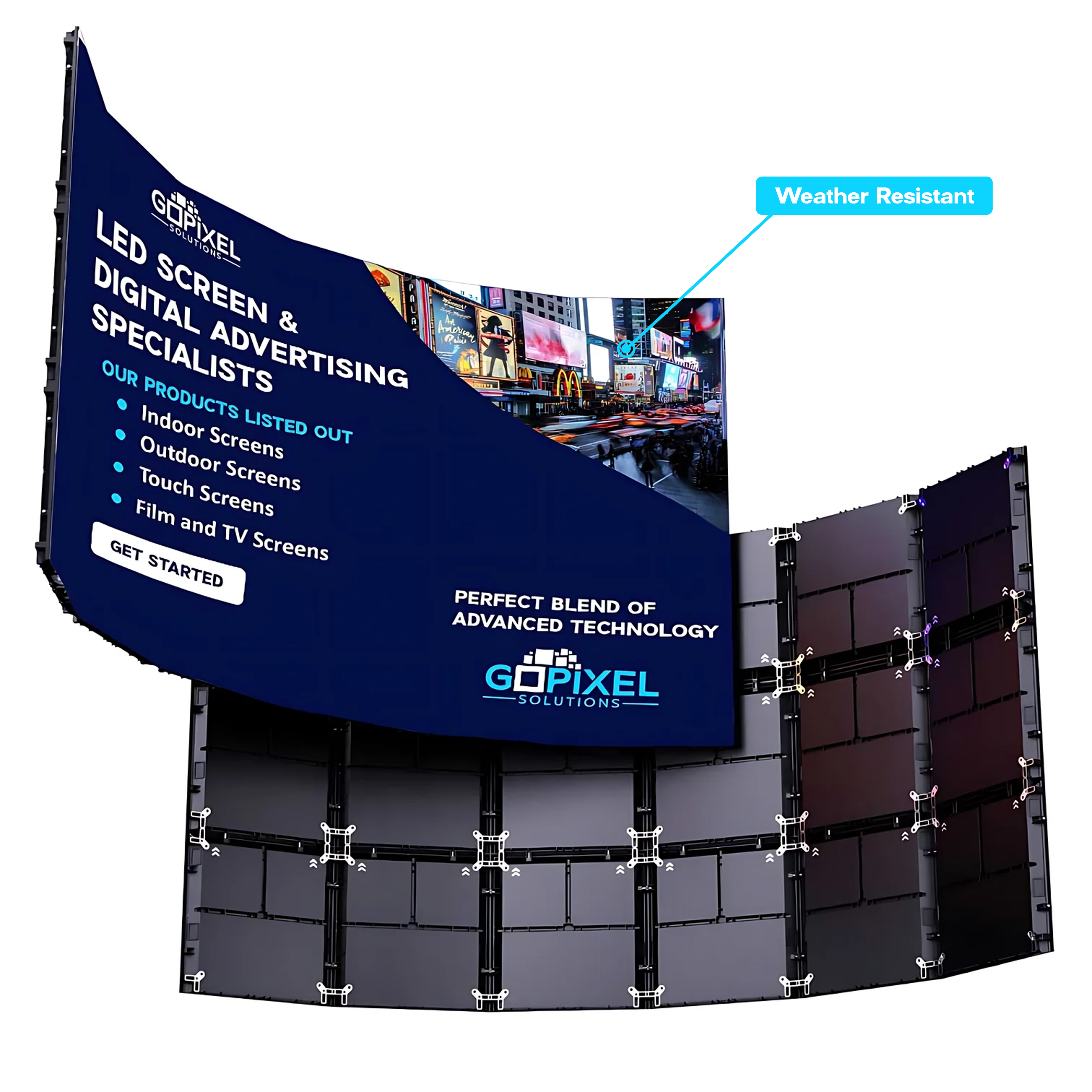 Outdoor Curved LED Video Wall Panels | GoPixel Solutions